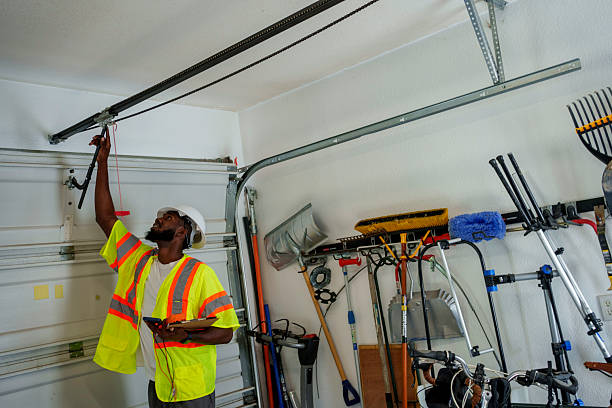 Professional Garage Door Maintenance technician working in Hillsboro Beach, FL